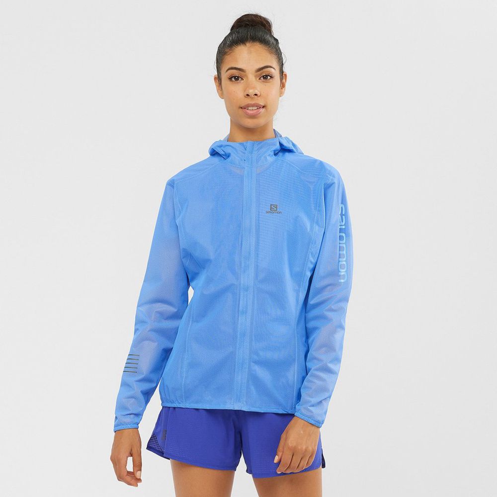 Salomon LIGHTNING RACE WATERPROOF Chaquetas Mujer - Azules Azul Real - Colombia (23506-FBQD)